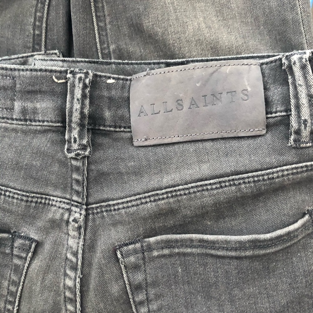 All Saints Stilt Soft Grey High Rise Jeans